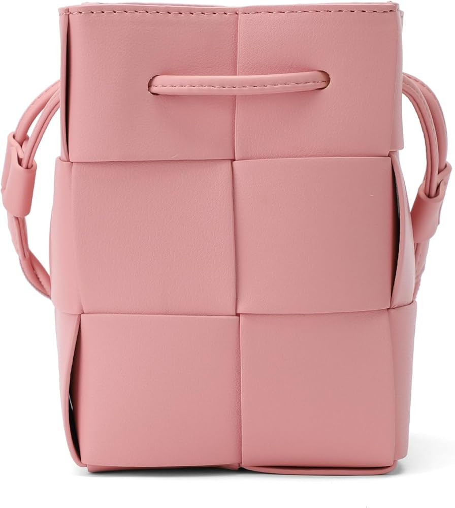 JACD Quilted Bucket Crossbody Bag and Purse for Women Drawstring Soft Vegan Leather Shoulder Bags... | Amazon (US)