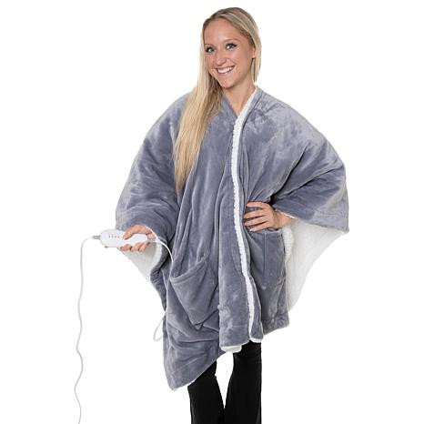 Snuggie Wearable Electric Heated Shawl 50" x 60" | HSN