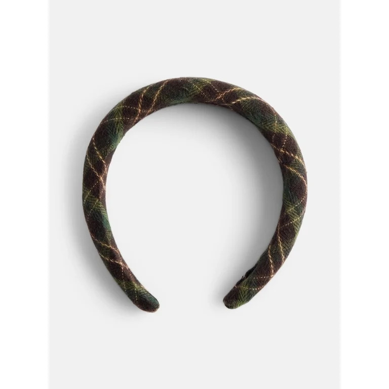 Women's Plaid Headband from Way To Celebrate, Green | Walmart (US)