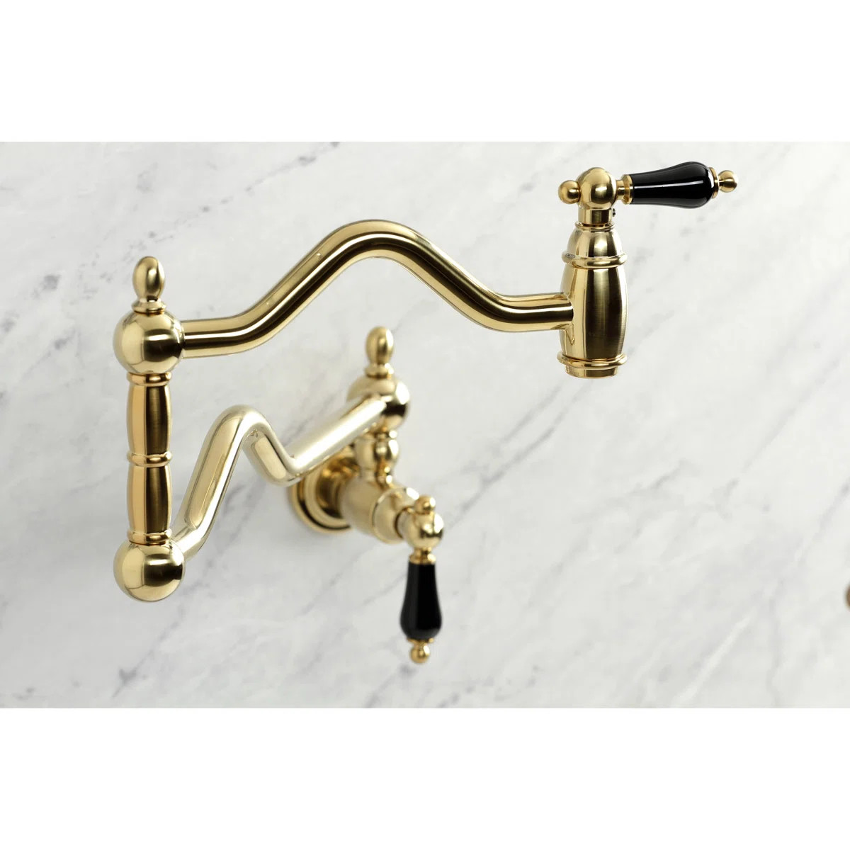 Kingston Brass Duchess Two-Handle 1-Hole Wall Mount Pot Filler Faucet KS2107PKL | Wayfair North America