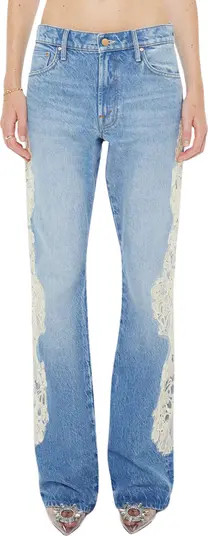 The Chomp Heel Lace Trim Bootcut Jeans | Nordstrom
