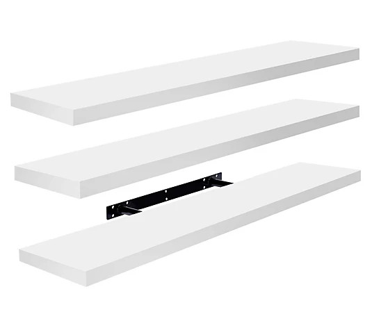 Sorbus Floating Shelves for Wall, 3 Pack Long Wall Decor - QVC.com | QVC
