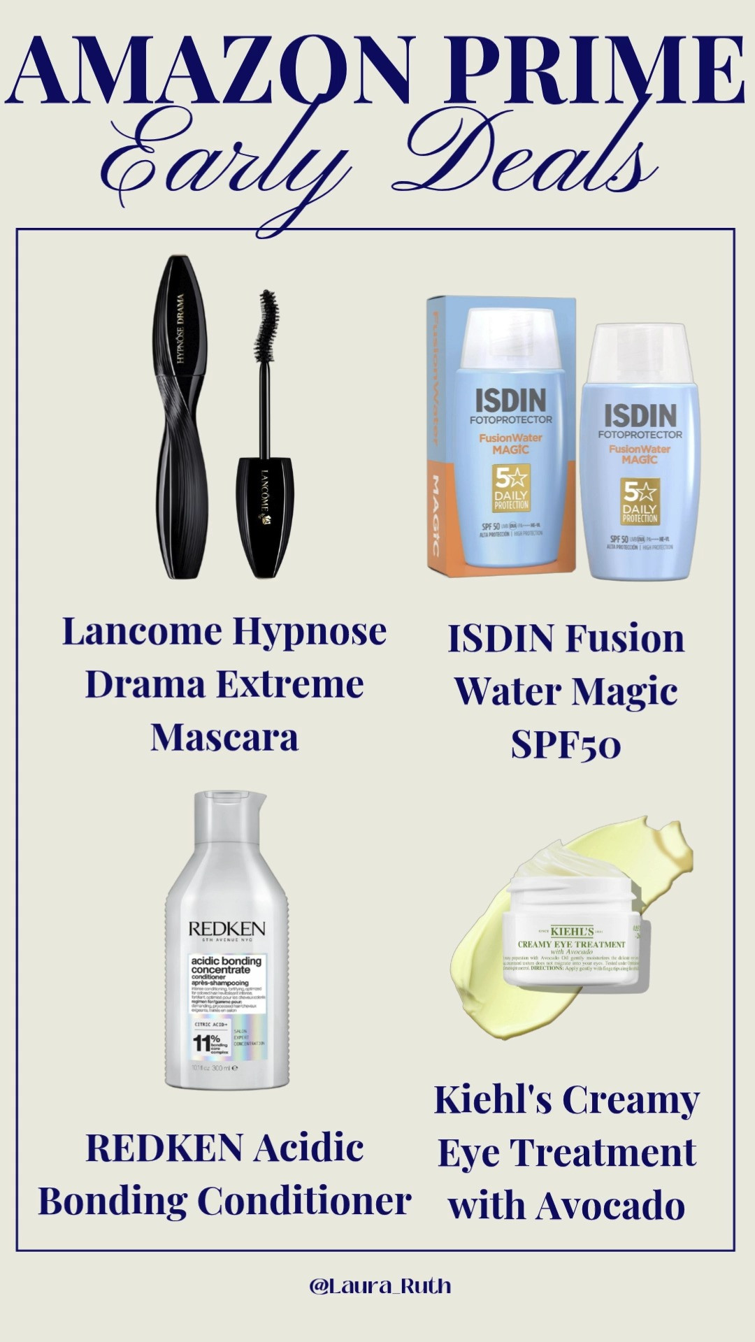 Amazon Prime Day beauty deals are starting early and if any of these have been on your wishlist, now's the time to grab them while they're discounted! 🛒

🤎 Lancôme Hypnôse Drama Mascara – incredible volume and length
☀️ ISDIN Fusion Water Magic SPF50 – lightweight, invisible protection
✨ Redken Acidic Bonding Conditioner – a must for damaged hair
🥑 Kiehl's Creamy Eye Treatment with Avocado – deeply nourishing for tired eyes

#LTKuk #LTKsummer #LTKbeauty