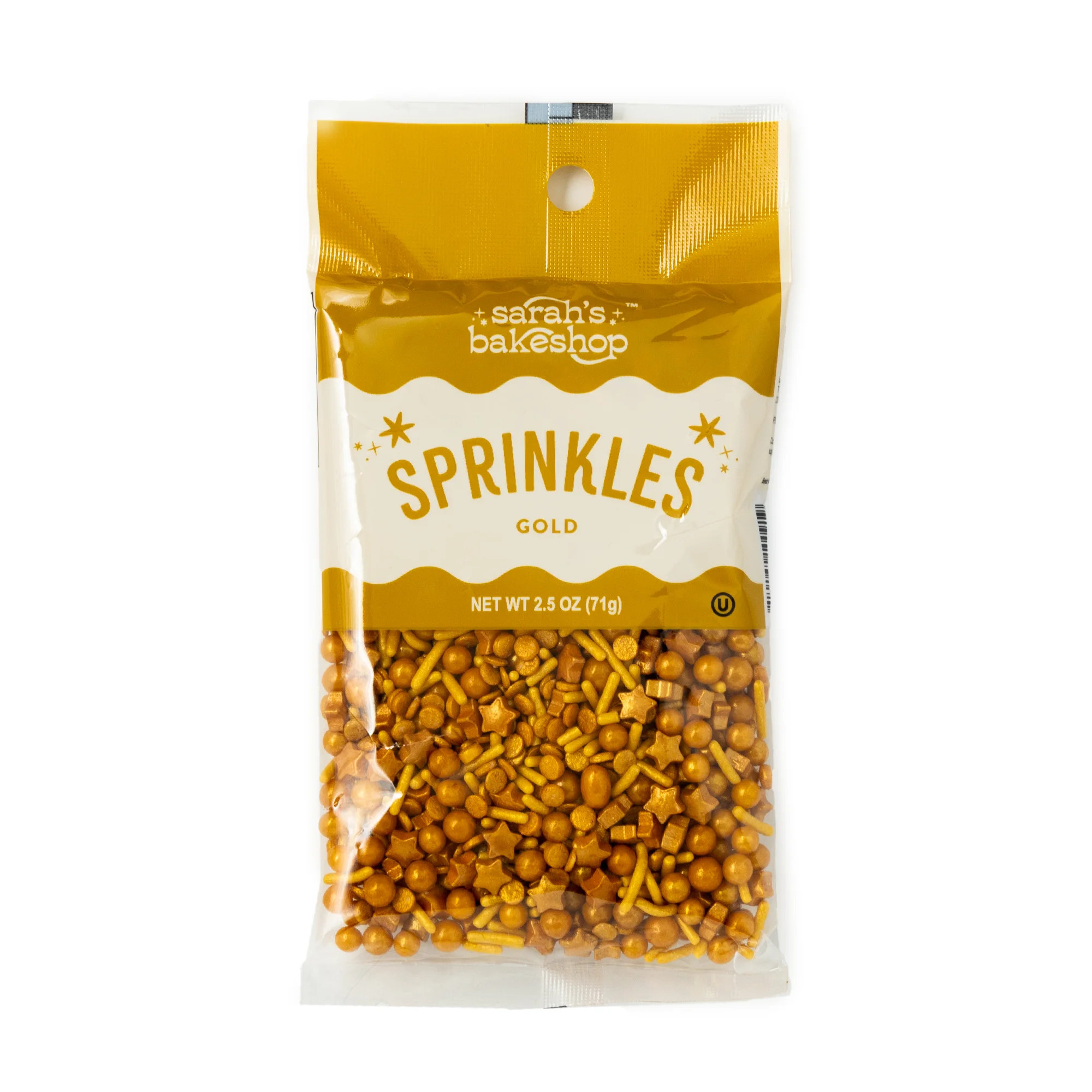 Sarah's Bakeshop Gold Sprinkle Bags 2.5oz | Walmart (US)