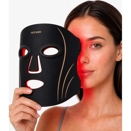 2026 Upgrade Red Light Therapy Mask for Face, LED Face Mask with 850nm NIR and 7 Colors, Red Light Mask with 296 LED Beads for Anti-Aging, Soft Silicone Design | Amazon (US)