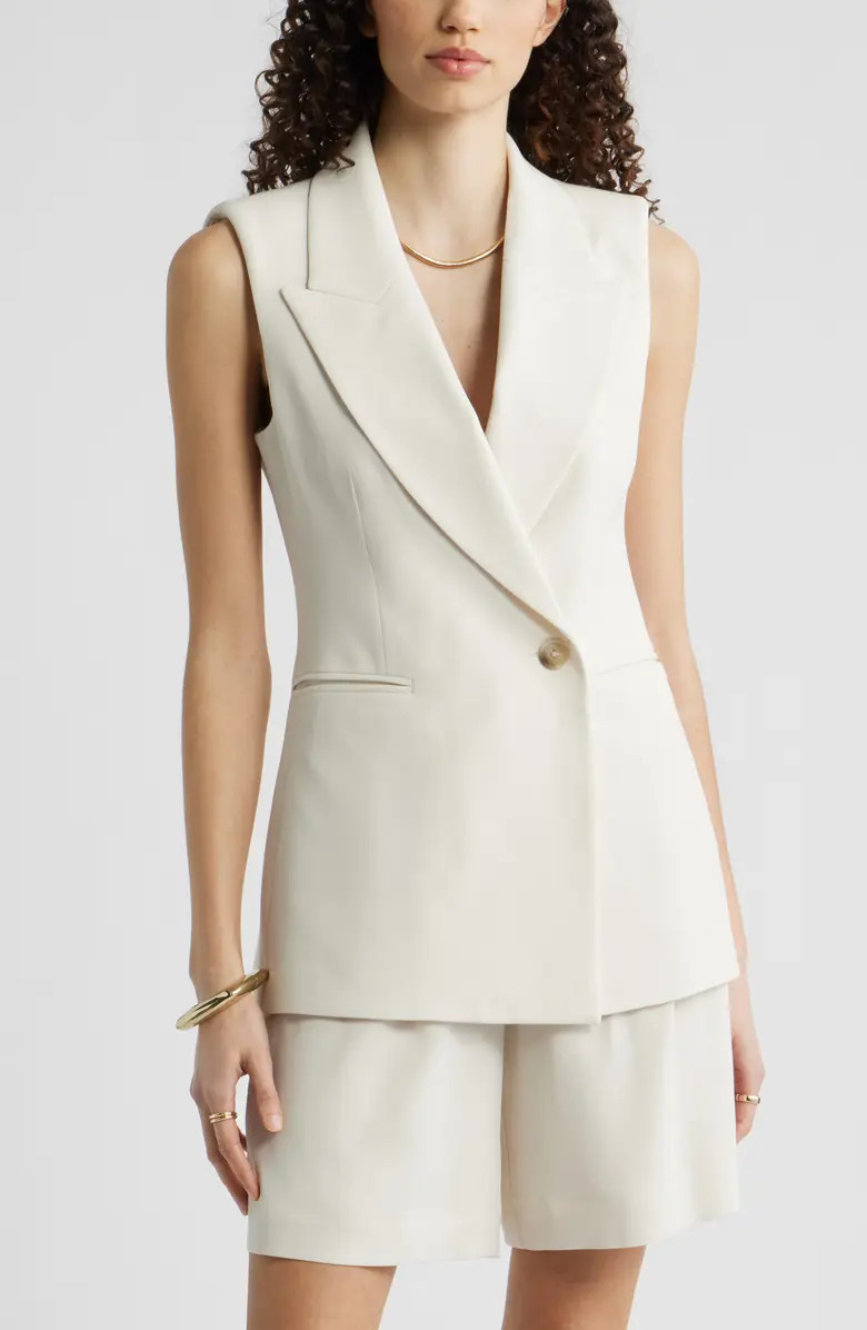 Sleeveless Crepe Blazer | Nordstrom