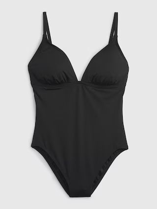 Recycled Plunge One-Piece Swimsuit | Gap (US)