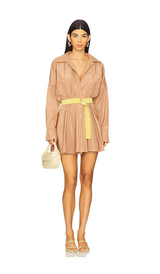 Super Oversized Shirt Mini Dress in Cappuccino | Revolve Clothing (Global)
