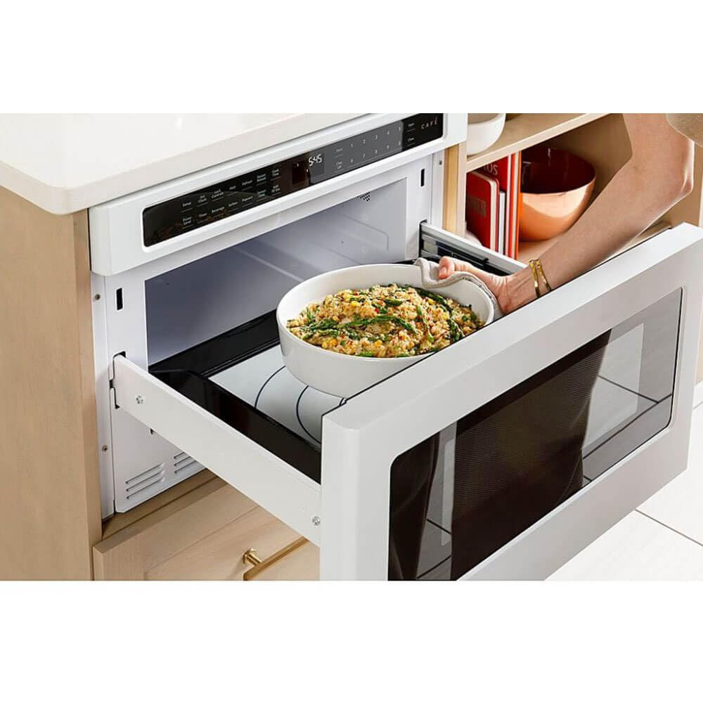 Cafe CWL112P 24 Inch Wide 1.2 Cu. Ft. Built-In Microwave Drawer Oven - Matte White | Amazon (US)