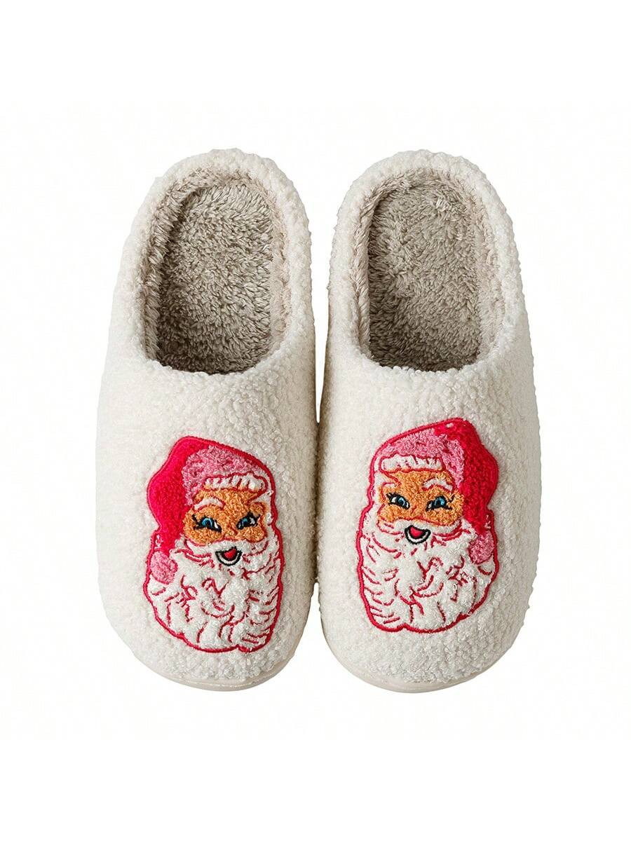 Cute Cartoon Santa Claus Women's Comfortable Slippers, Winter Festival Party Home Slippers | SHEIN