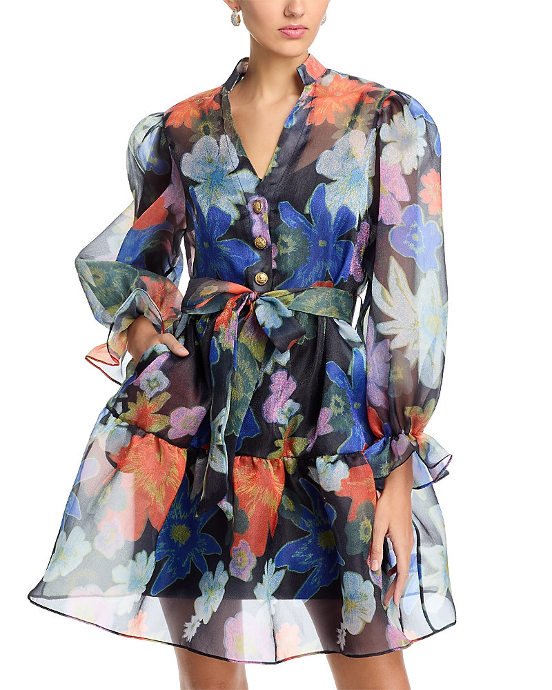 Nancy Yang Organza V Neck Tiered Dress | Bloomingdale's (US)