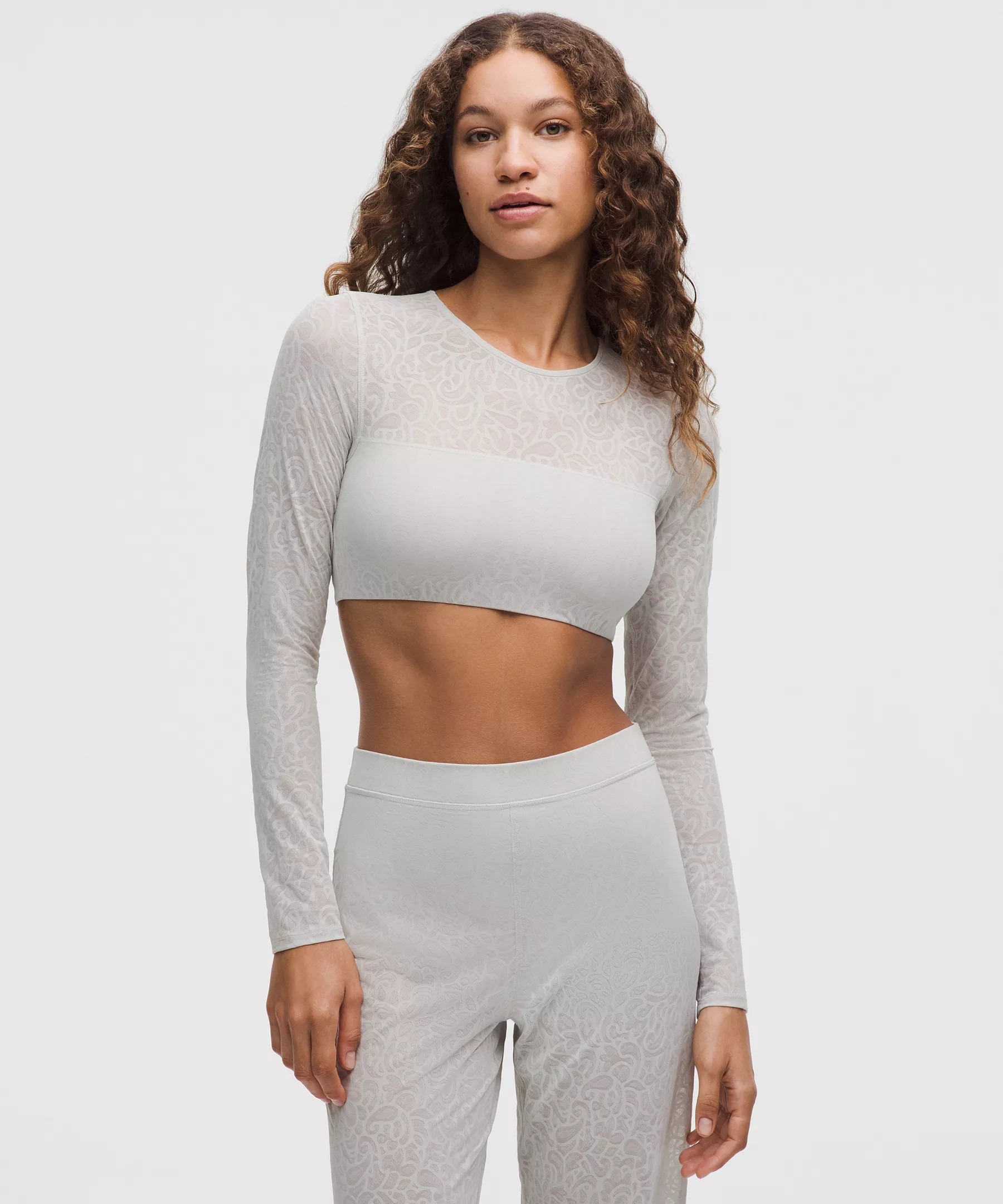 Paisley Lace Jacquard Long-Sleeve Bandeau | Lululemon (US)