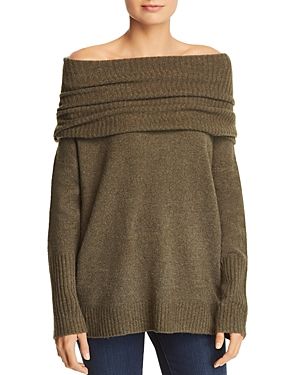 French Connection Flossy Off-the-Shoulder Banded Overlay Sweater | Bloomingdale's (US)
