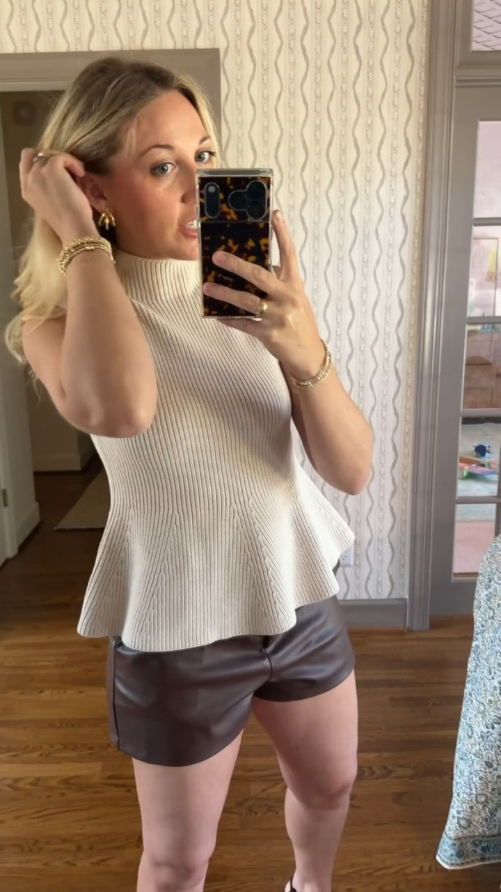 Southern Fall transition outfit brought to you by Walmart & Amazon! This sweater feels and looks designer but can you believe its from Walmart?? The brown leather shorts are perfect for the hot fall days we have in the south!

#WalmartFashion #AmazonFashion #TheSouthernSource 

 #LTKdayinmylife #LTKootd #LTKSeasonal
