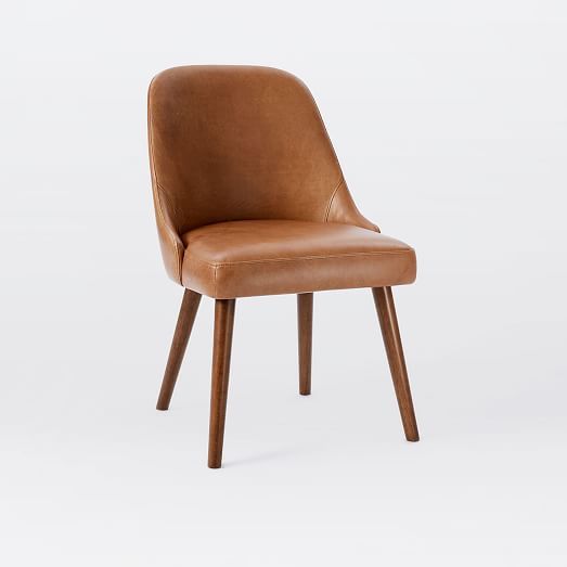 Mid-Century Leather Dining Chair | West Elm (US)