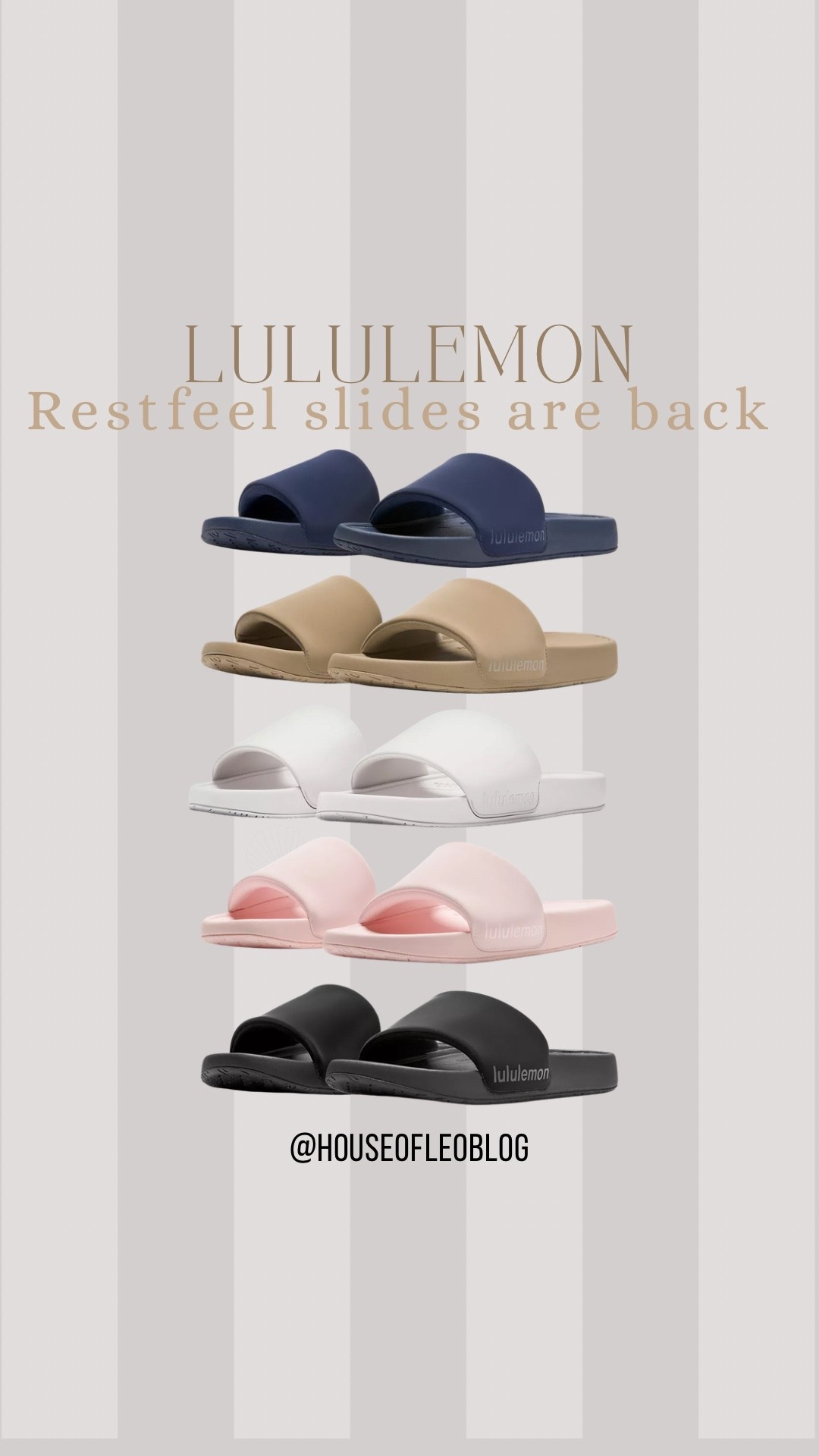 Lululemon, slide sandals