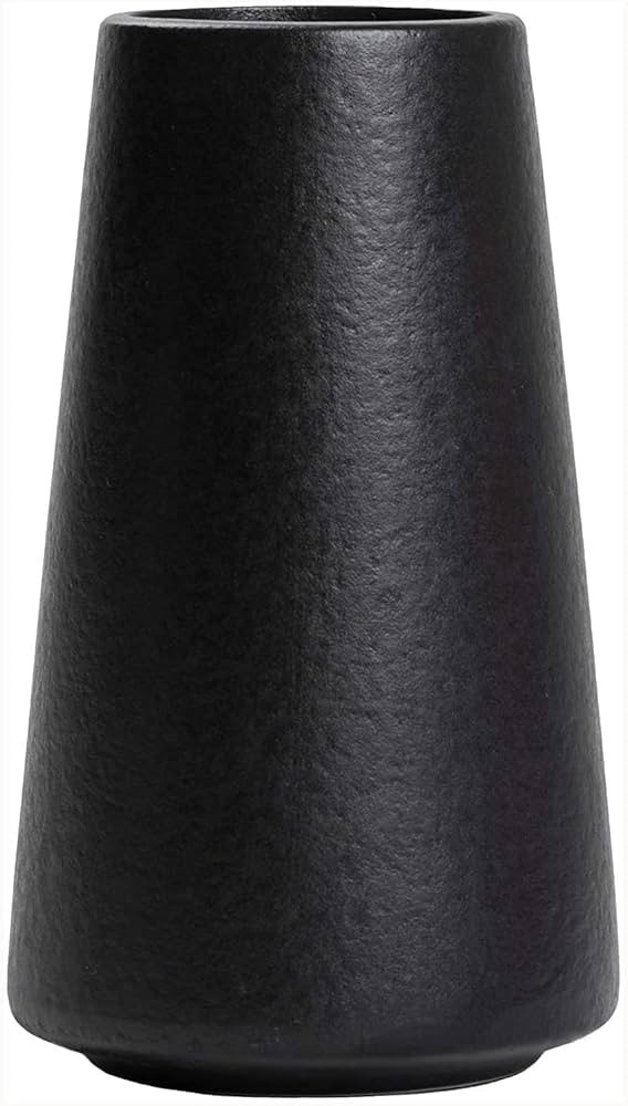 Wortour Black Ceramic Vase - Flower Vase for Modern Table Shelf Home Decor, Fit for Halloween Dec... | Amazon (US)