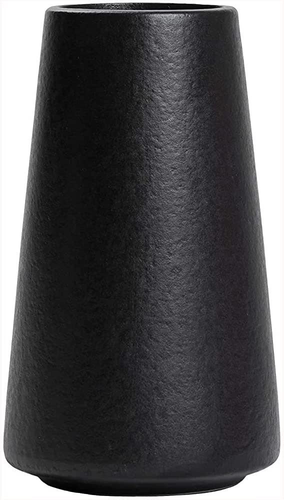 Wortour Black Ceramic Vase - Flower Vase for Modern Table Shelf Home Decor, Fit for Halloween Dec... | Amazon (US)