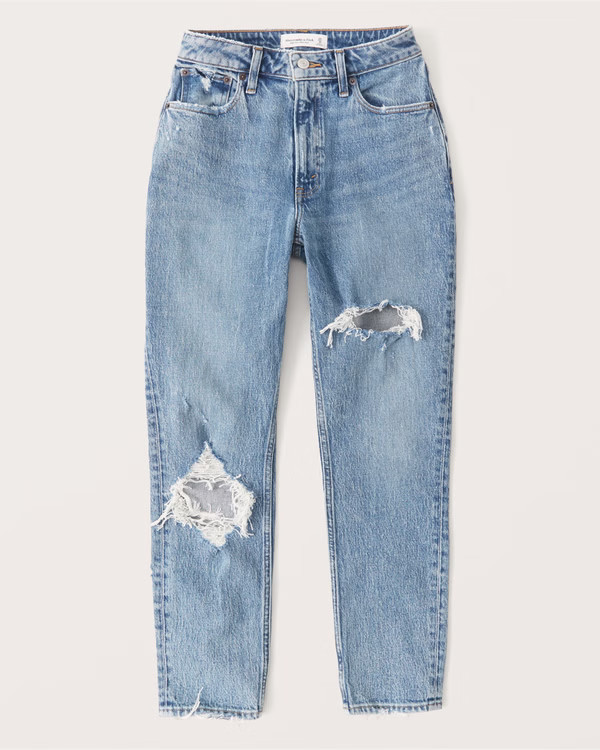 Curve Love High Rise Mom Jeans | Abercrombie & Fitch (US)