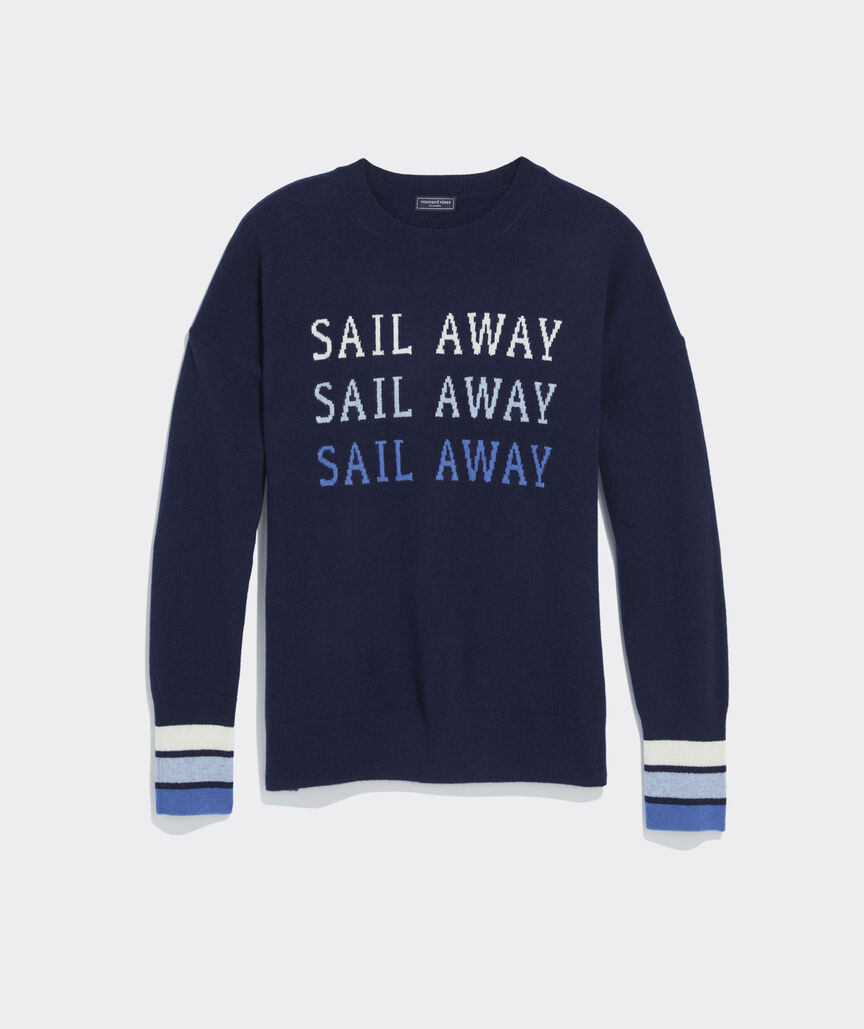Sail Away Intarsia Cashmere Crewneck Sweater | vineyard vines