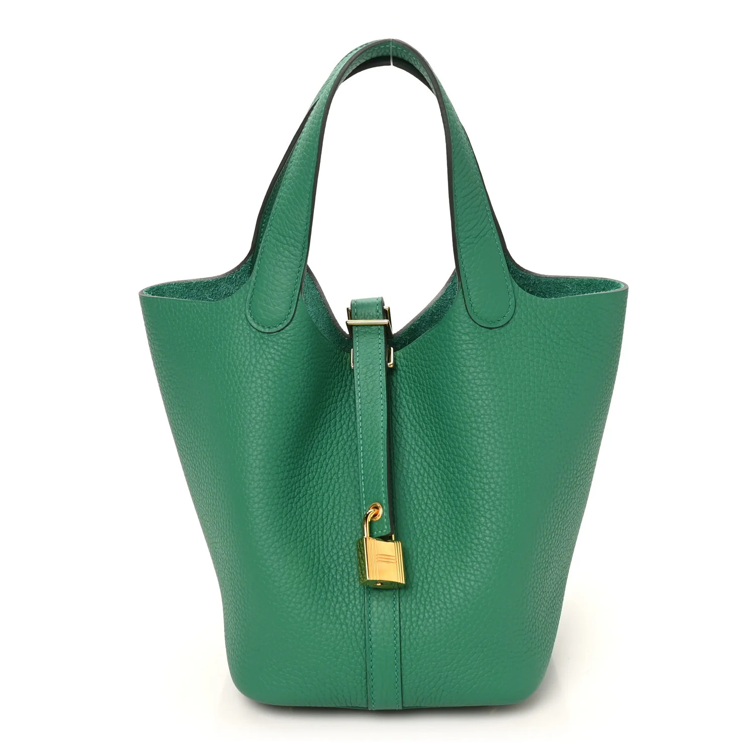 Taurillon Clemence Picotin Lock 18 Vert Vertigo | FASHIONPHILE (US)