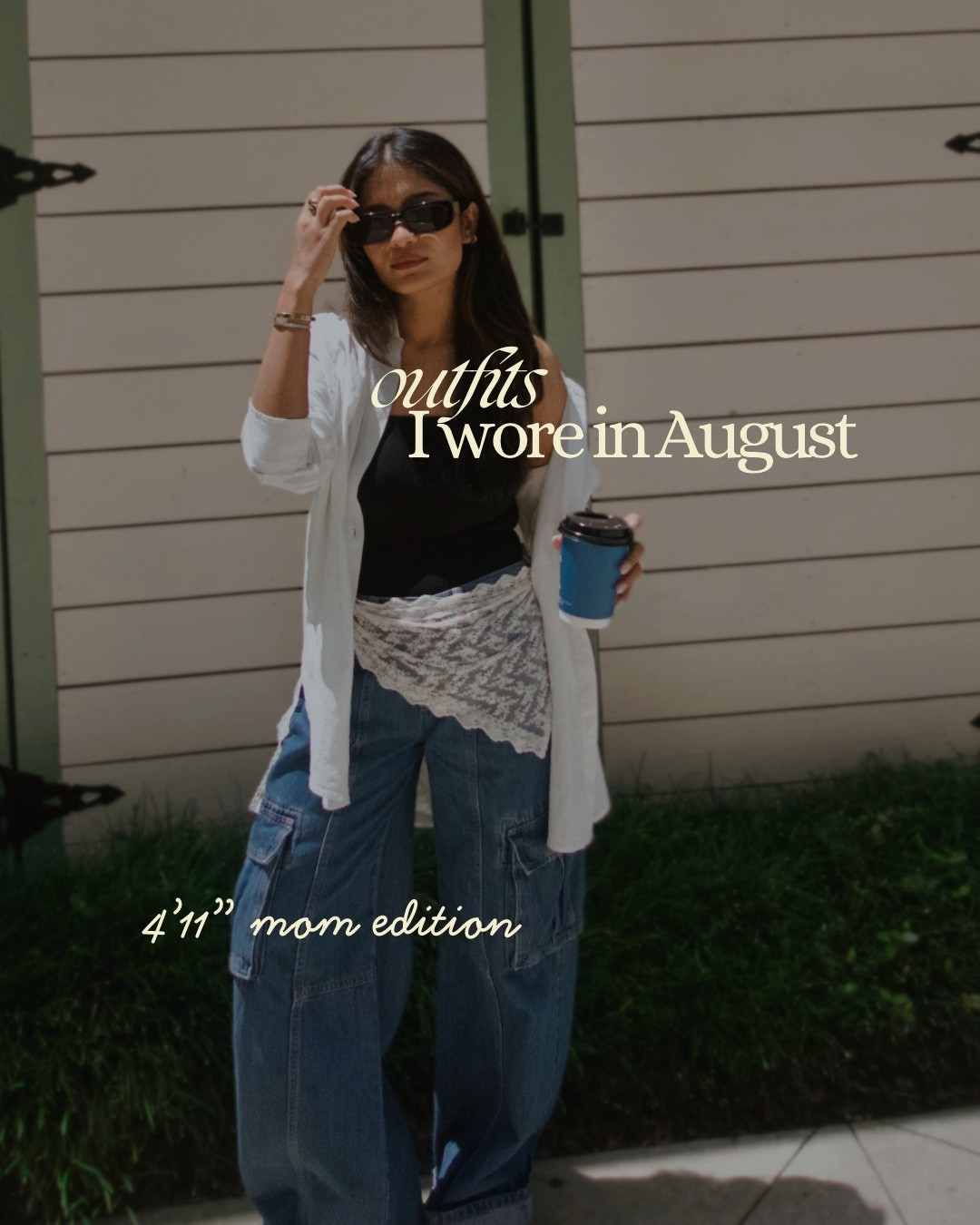 Petite mom outfit ideas: good for Fall tradition as well 
Sizes: 

Cargo pants: 
Wearing size 16 (they are boys’)

Brown pants and white top:

Wearing xs in barrel pants (wearing regular length but petite will fit best in length) 
Wearing small in knit cardigan top 

Vacation dresses & pink romper:
Xs 

Black jeans and white tee: 

Wearing 25 short in loose low waist jeans (they don’t fall so low—more midwaist on petites)
Wearing medium in tomboy tee

Mirror selfies, size: 
xs short in dark brown and cream trousers 
14 in extra baggy boys’ jeans 
US 2 in Peter Pan collar top/jacket
Small in poncho 
Wearing xs in olive capri pants and slides are size 5 (I’m usually 5.5-6)

#LTKootd #LTKPetite #LTKmomlife