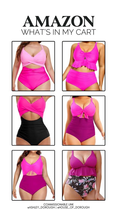 What's in My Cart - Pink Swimsuits from Amazon! Stay tuned for a review!

#LTKSeasonal #LTKswim #LTKplussize
