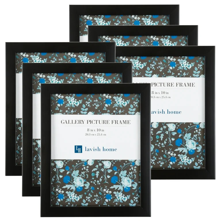 Lavish Home Document Frame, Black, Set of 6 | Walmart (US)