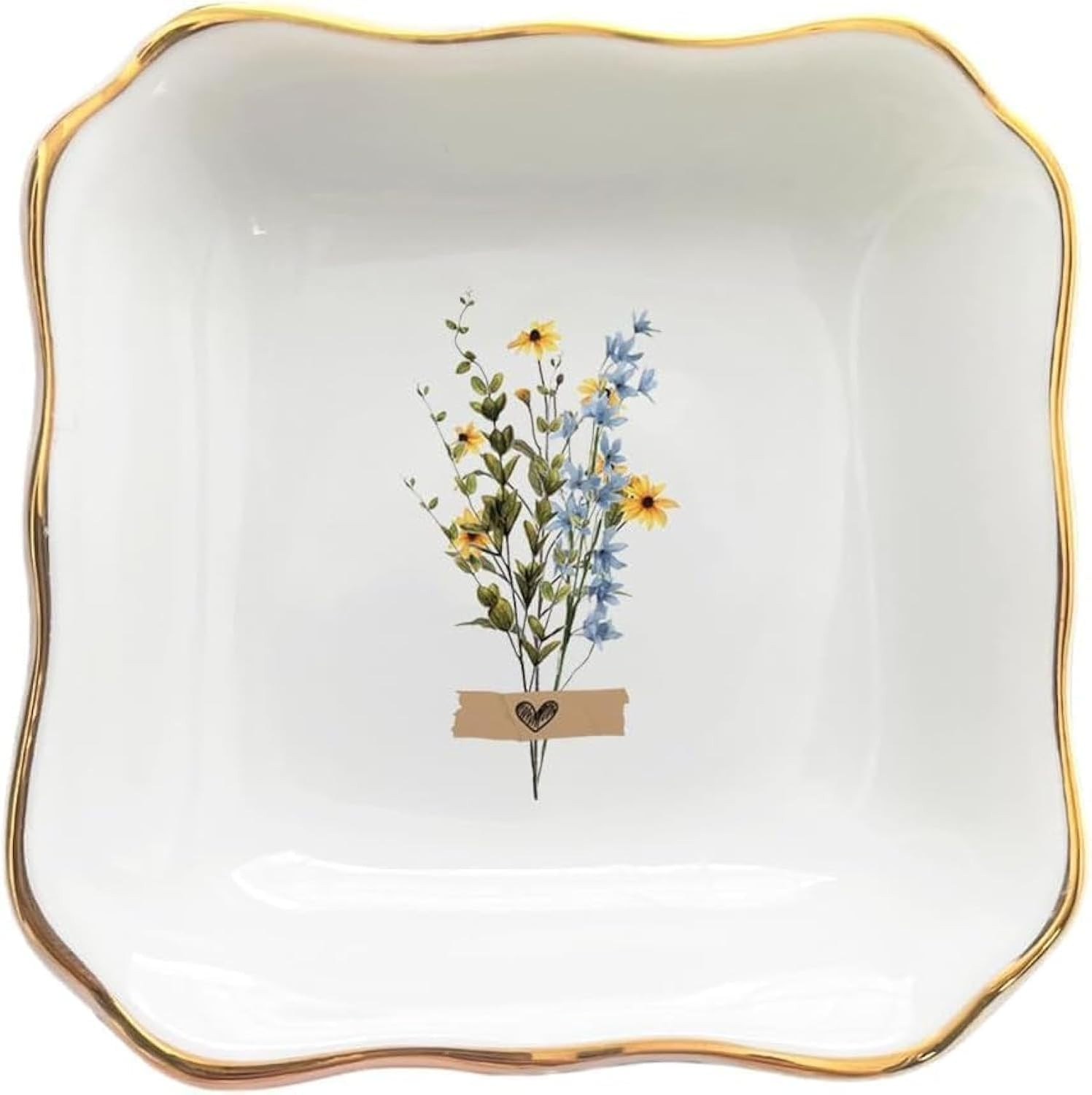 Floral Ring Dish, Wildflower Ring Dish for Mom, Bridal Shower Gifts, Friendship Gifts for Friends... | Amazon (US)