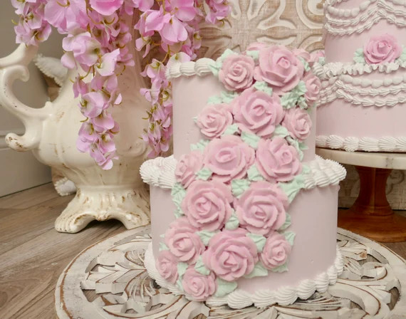 Water Fall of Flowers Fake Cake | Etsy (US)
