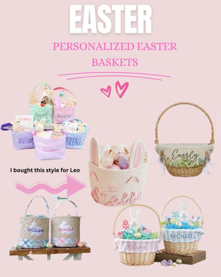 I am so excited for Easter! My son will have this easter basket for ever! It’s his little keepsake! I bought the one in the middle. Some are guaranteed to receive by Easter.

Personalized Easter baskets
Easter baskets 

#LTKSeasonal #LTKbaby