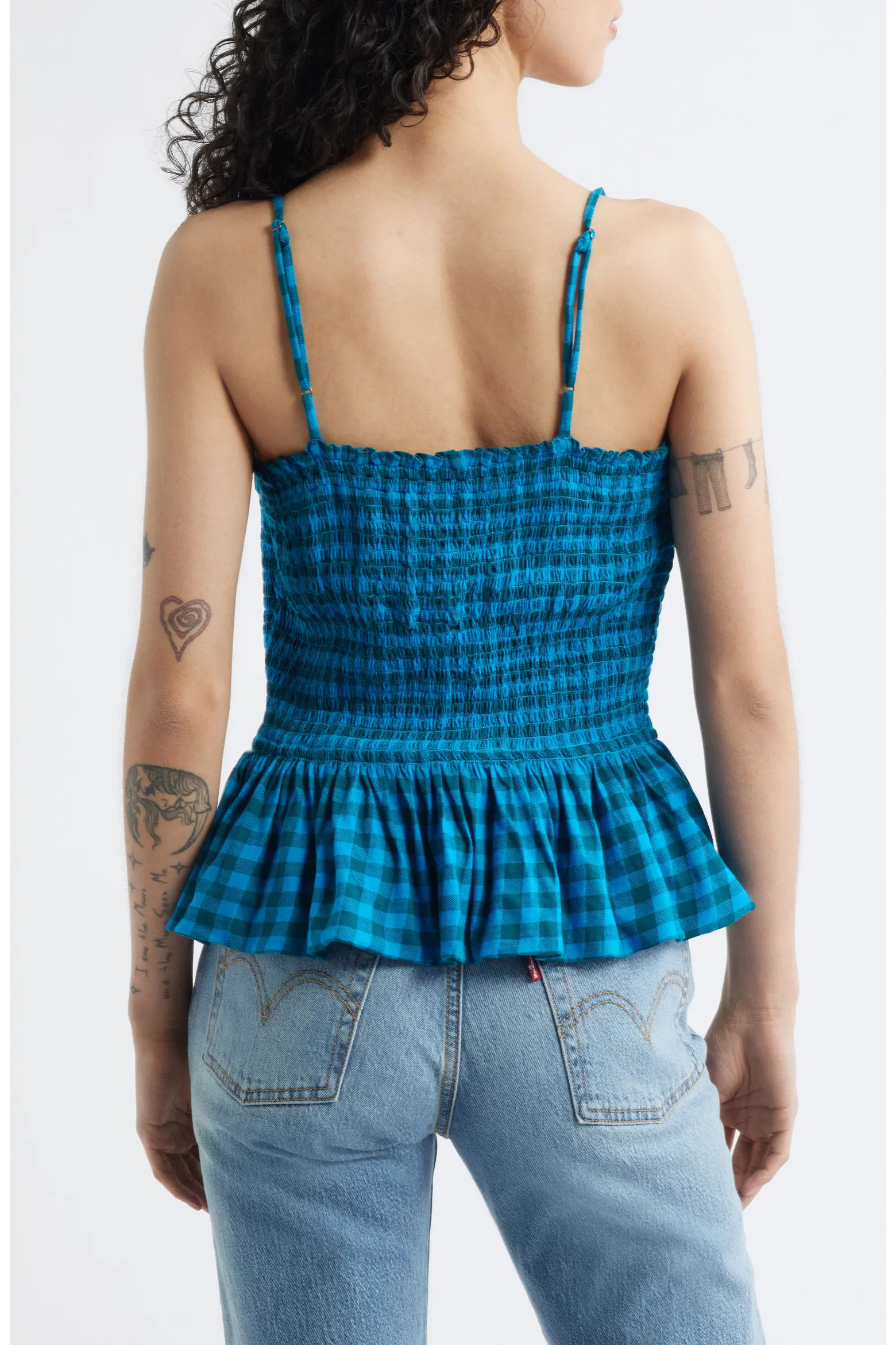 Sundance Gingham Peplum Tank (Women) | Nordstrom | Nordstrom
