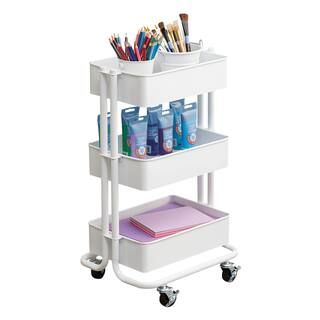 White Lexington Mini Rolling Cart by Simply Tidy™ | Michaels Stores