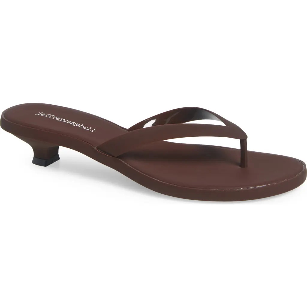 Jeffrey Campbell Lollipop Kitten Heel Sandal in Brown Matte at Nordstrom Rack, Size 6 | Nordstrom Rack