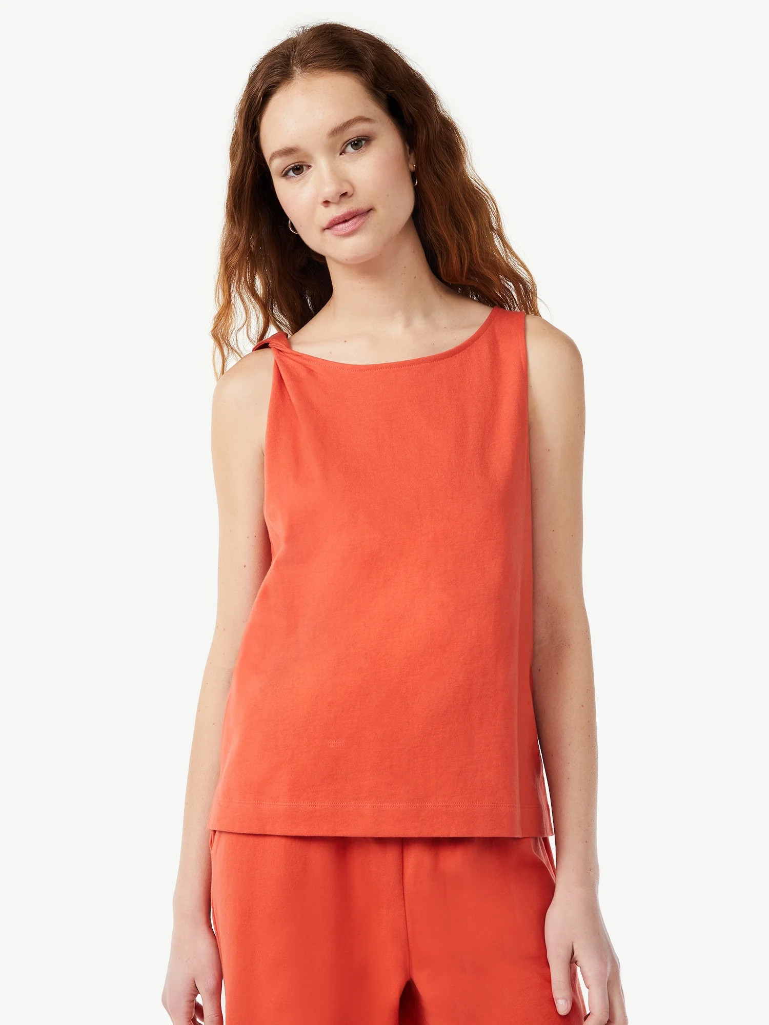 Free Assembly Women's Twist Shoulder Tank Top - Walmart.com | Walmart (US)