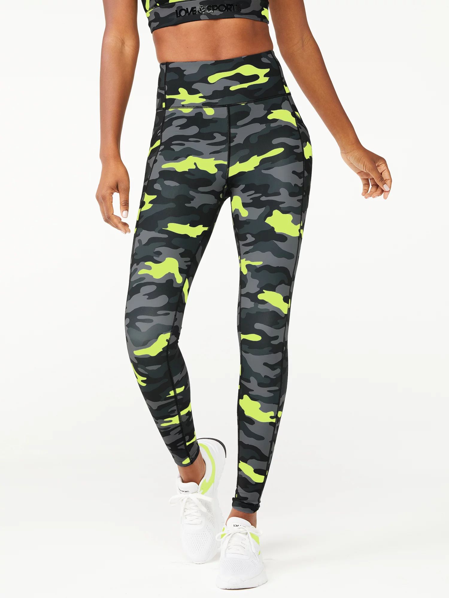 Love & Sports Women's High Rise Printed Leggings - Walmart.com | Walmart (US)