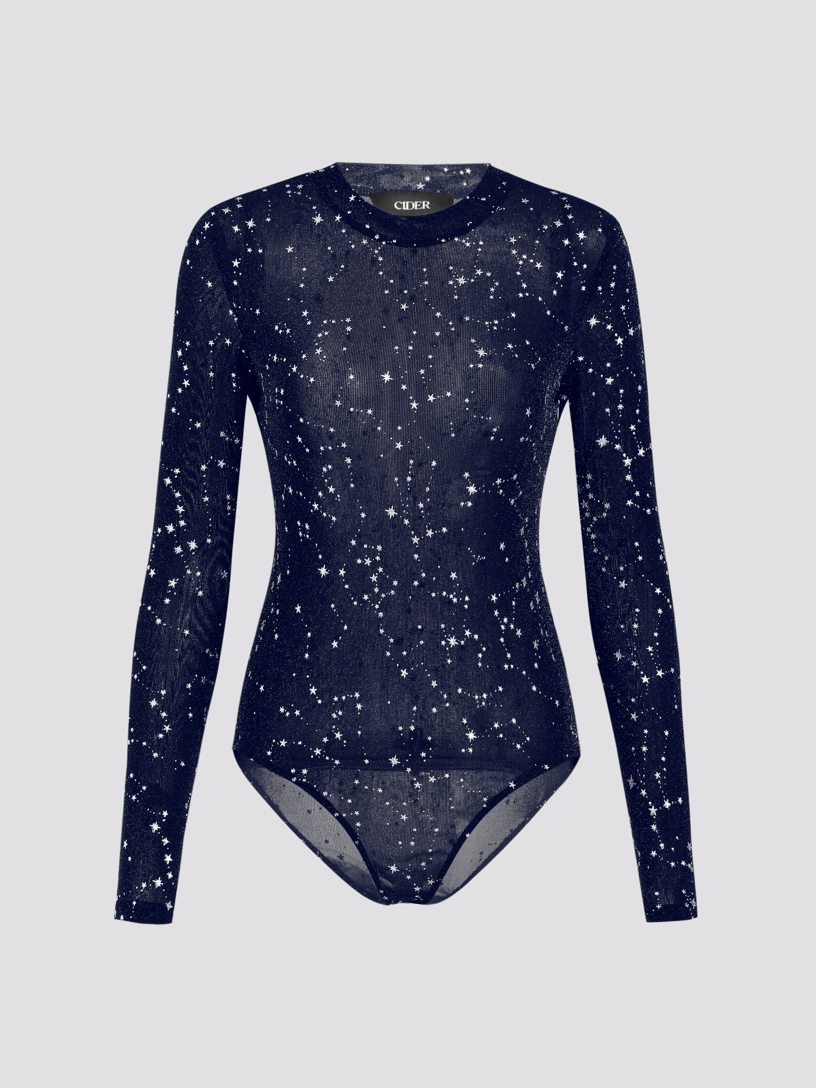 Round Neckline Star Bodysuit | Cider