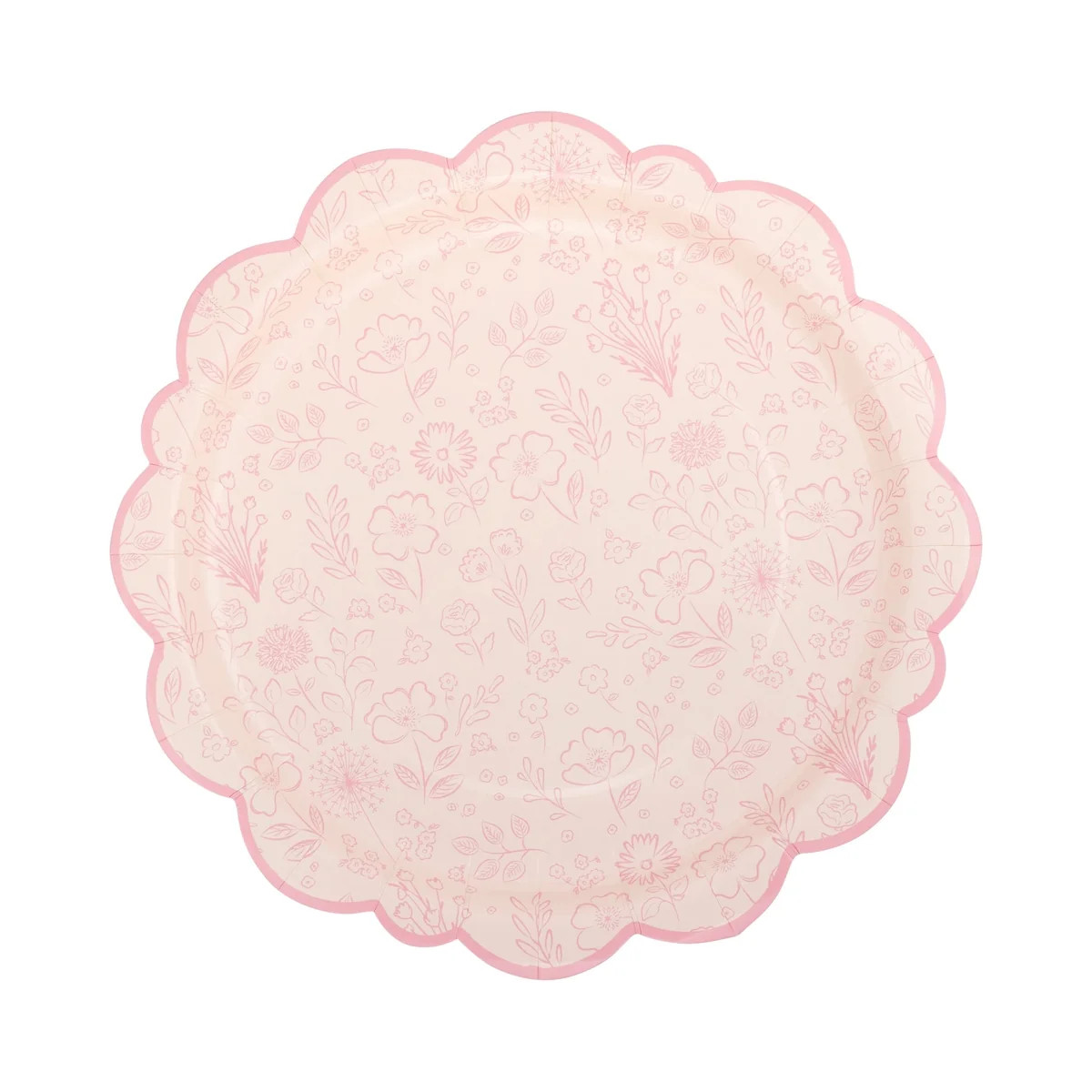 Pembroke Pink Floral Dinner Paper Plates | Ellie and Piper