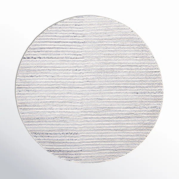 Cleodora Dots Handmade Area Rug in Ivory/Blue | Birch Lane