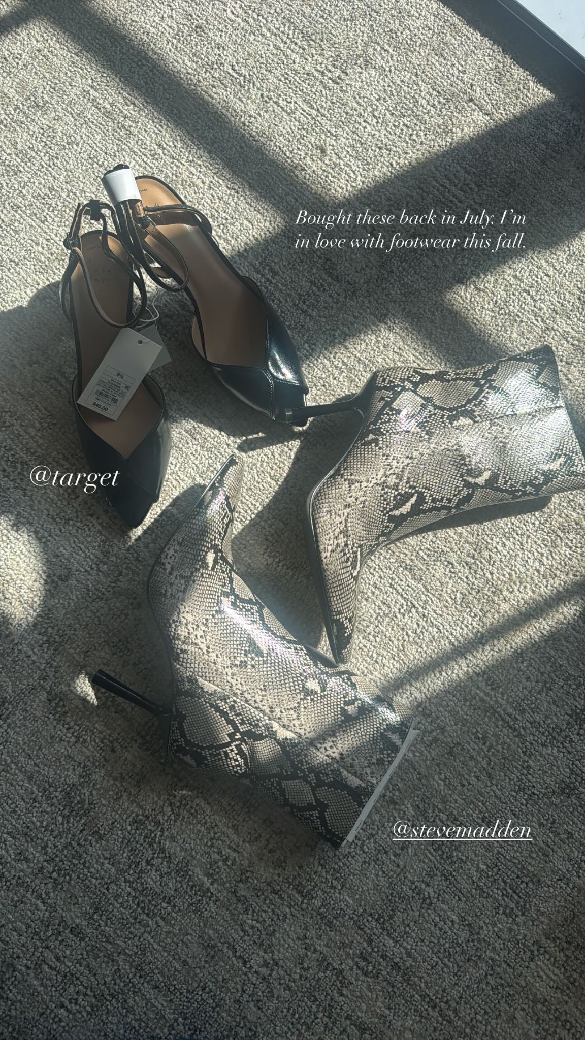 I am so excited for fall footwear. These are two pieces that I picked up a couple months ago that I’m gonna be wearing all fall long. Think about wearing some tights with those people shoes during the winter for a little quirky spin. Also those booties are to die for! 

#fallboots #peeptoes #fallshoes

#LTKSeasonal