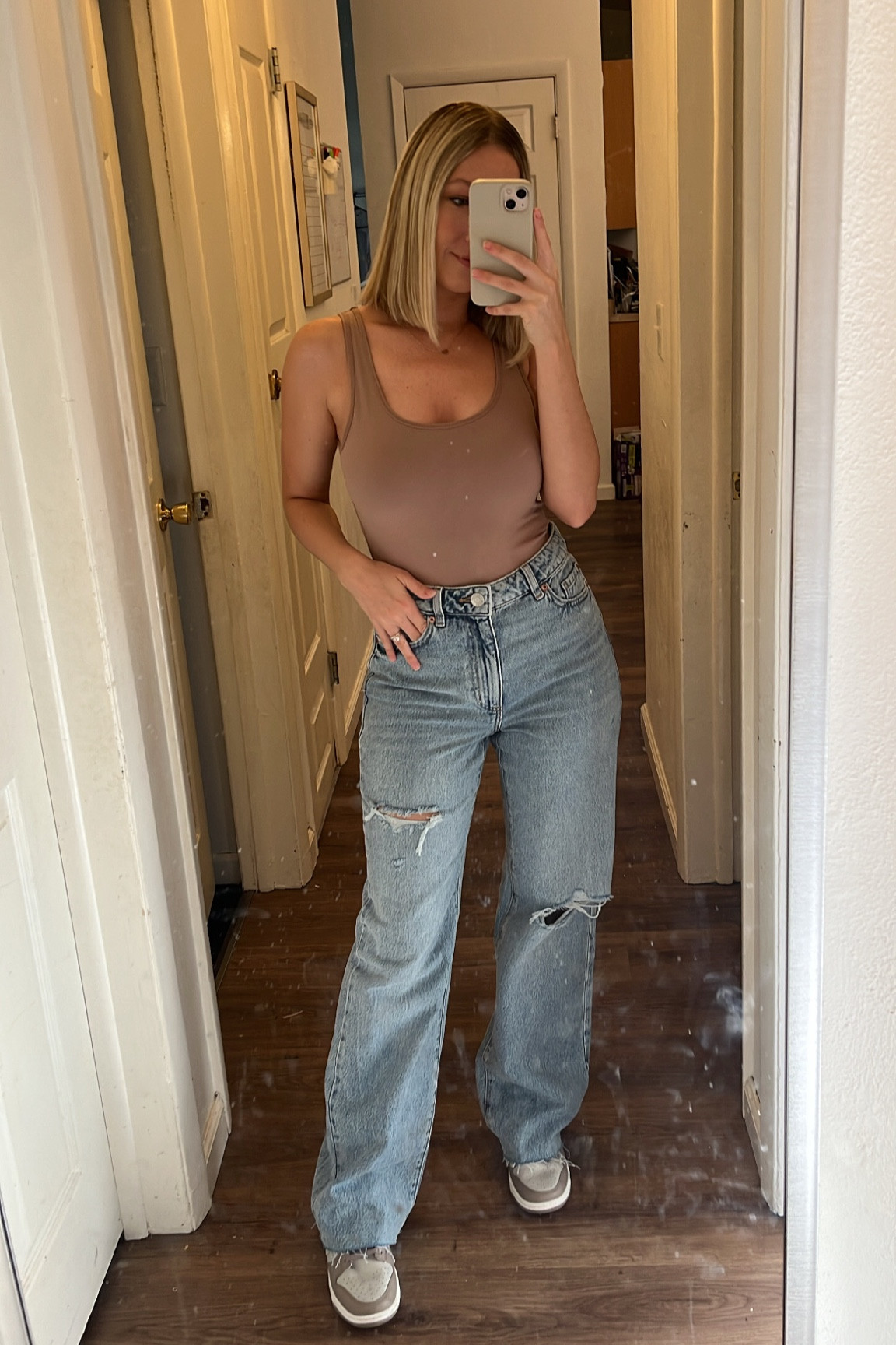 Bodysuit, basics, fall basics, fall outfit ideas, wide leg jeans, best jeans, mom jeans, ripped jeans, baggy jeans, fall jeans, denim, fall denim, Nike dunk low, sneakers, shoes, fall fashion, back to school

#LTKBacktoSchool #LTKshoecrush #LTKSale