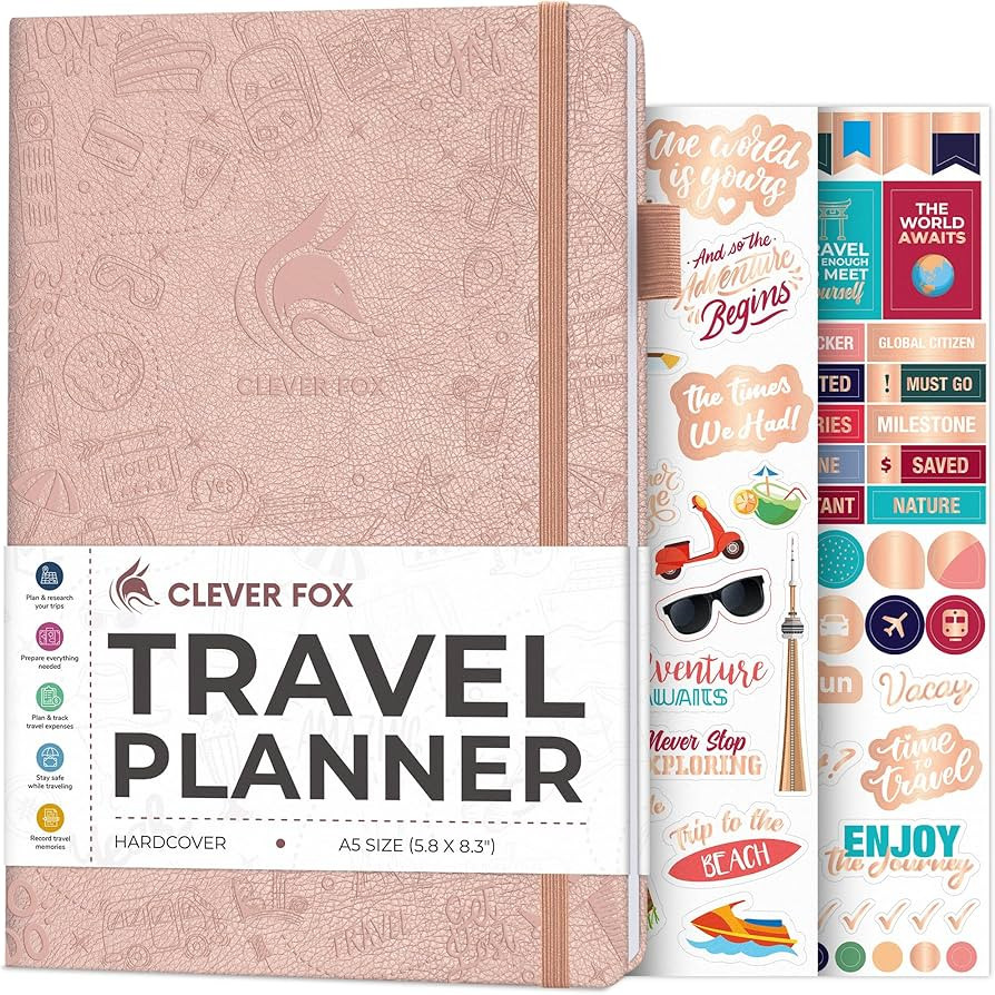 Clever Fox Travel Journal – Vacation & Road Trip Itinerary Planner Organizer & Traveling Memory... | Amazon (US)