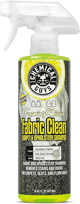 Chemical Guys Foaming Citrus Fabric Clean Carpet & Upholstery Cleaner - Car Carpet Cleaner Spray ... | Amazon (US)