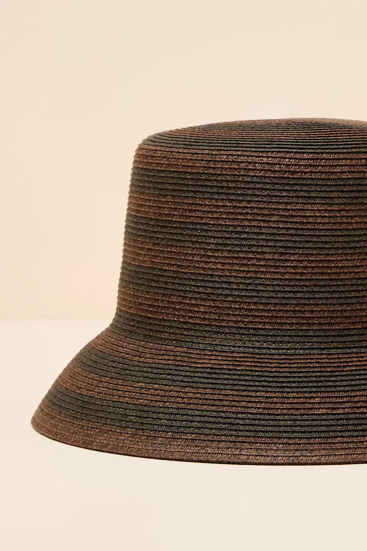 Nova Brown Striped Woven Bucket Hat | Lulus