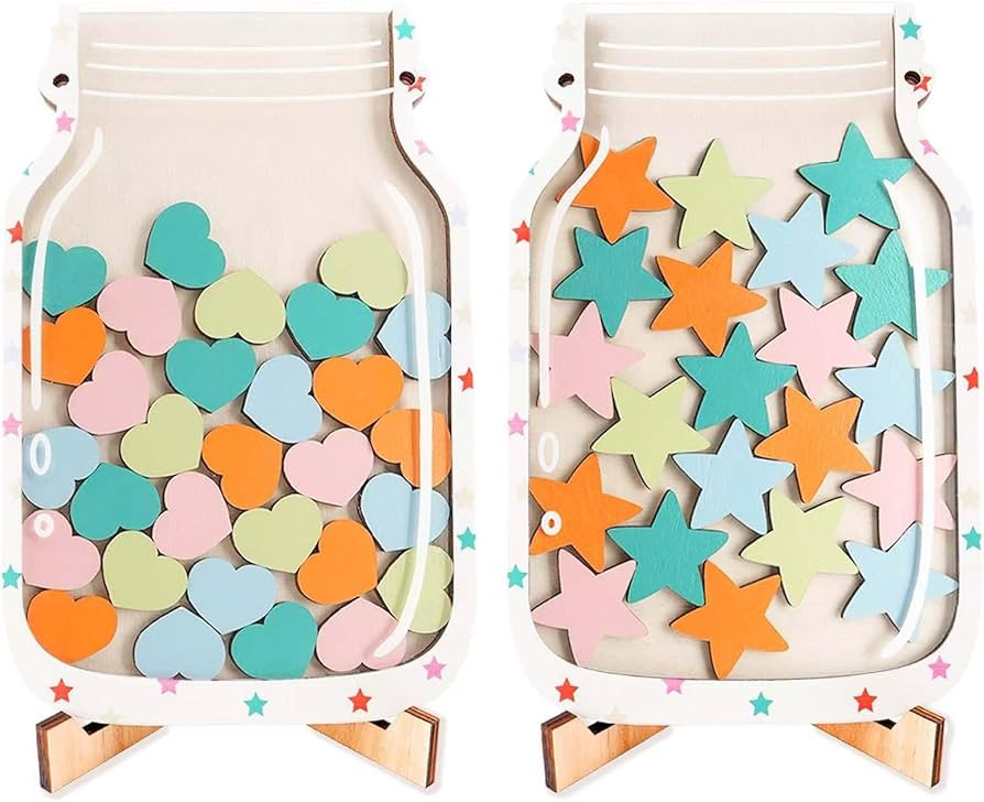 2 Pack Magnetic Reward Jar with Star & Heart, Star Jar Reward System for Kids, Reward Home Kids I... | Amazon (US)