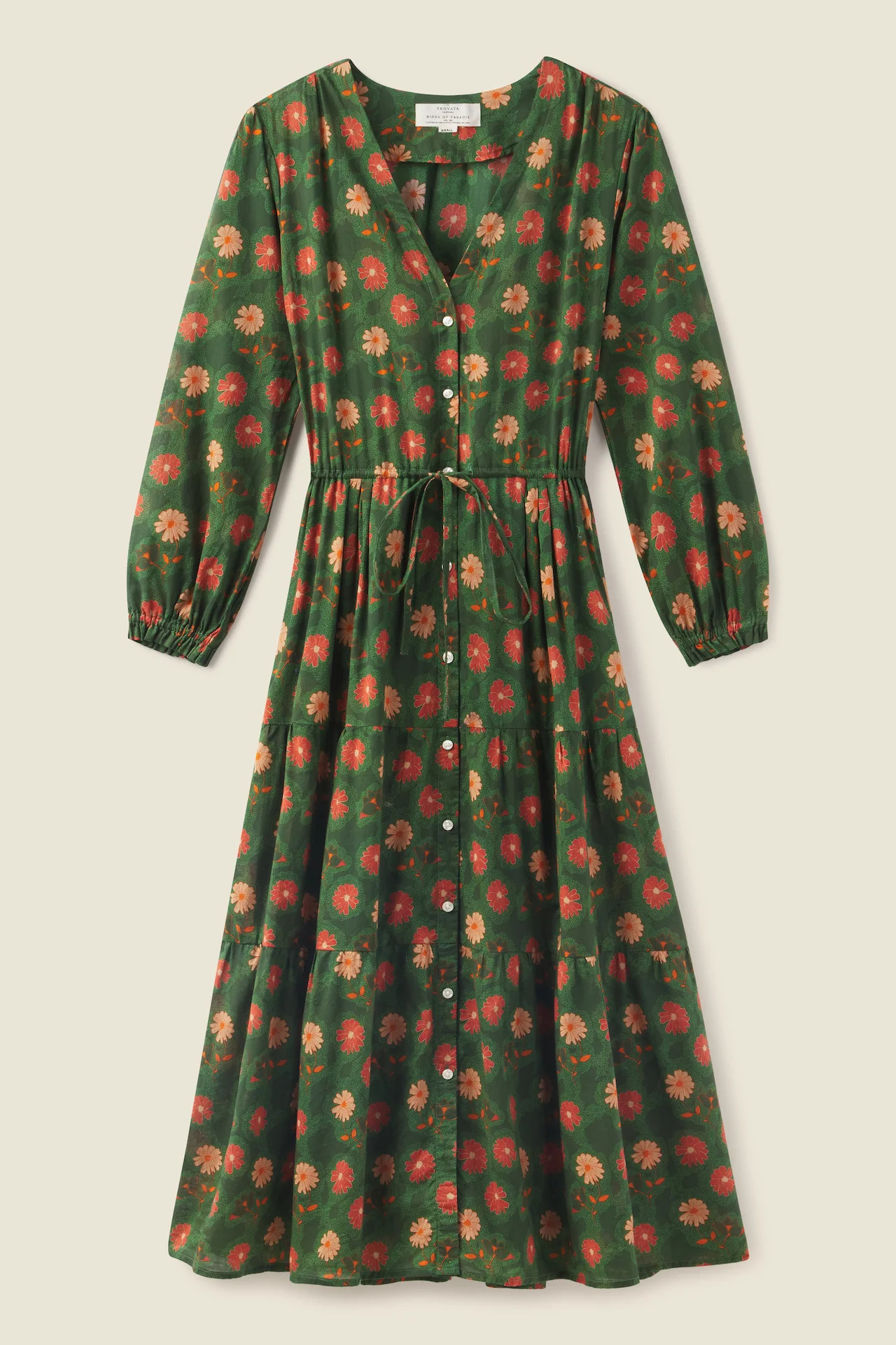 Ainsley "B" Dress Green Aster | TROVATA