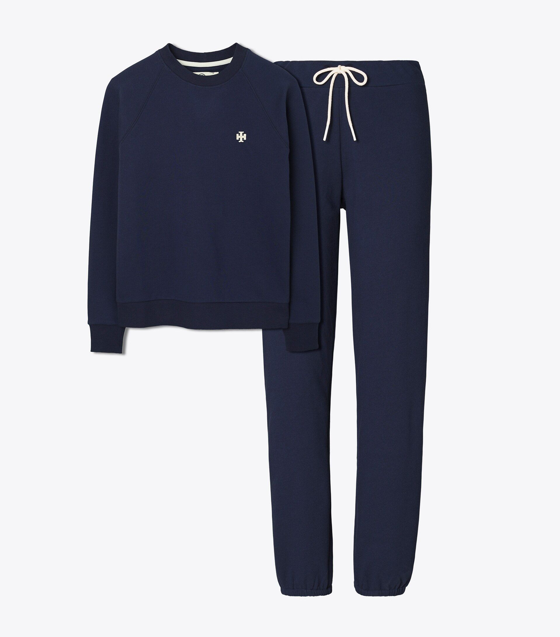 The French Terry Raglan Crew and Sweatpants Set | Tory Burch (US)