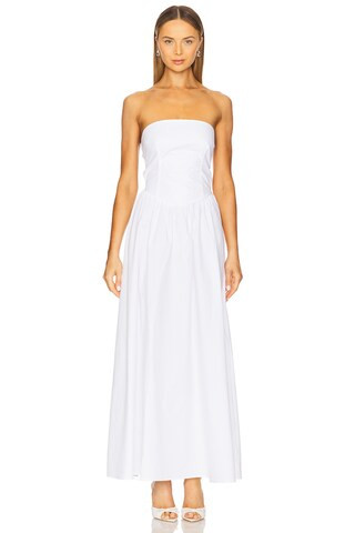 Susana Monaco Poplin Drop Waist Maxi Dress in Sugar from Revolve.com | Revolve Clothing (Global)