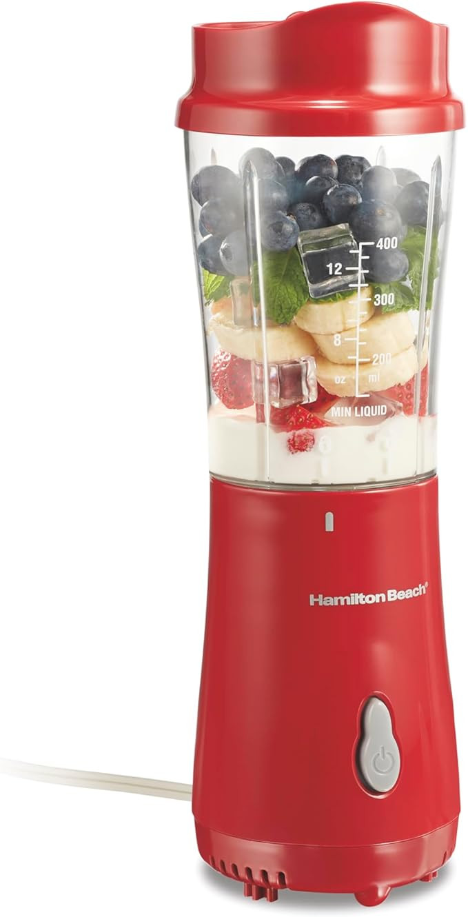 Hamilton Beach Portable Blender for Shakes and Smoothies, 14 Oz BPA Free Travel Cup & Lid, Durabl... | Amazon (US)