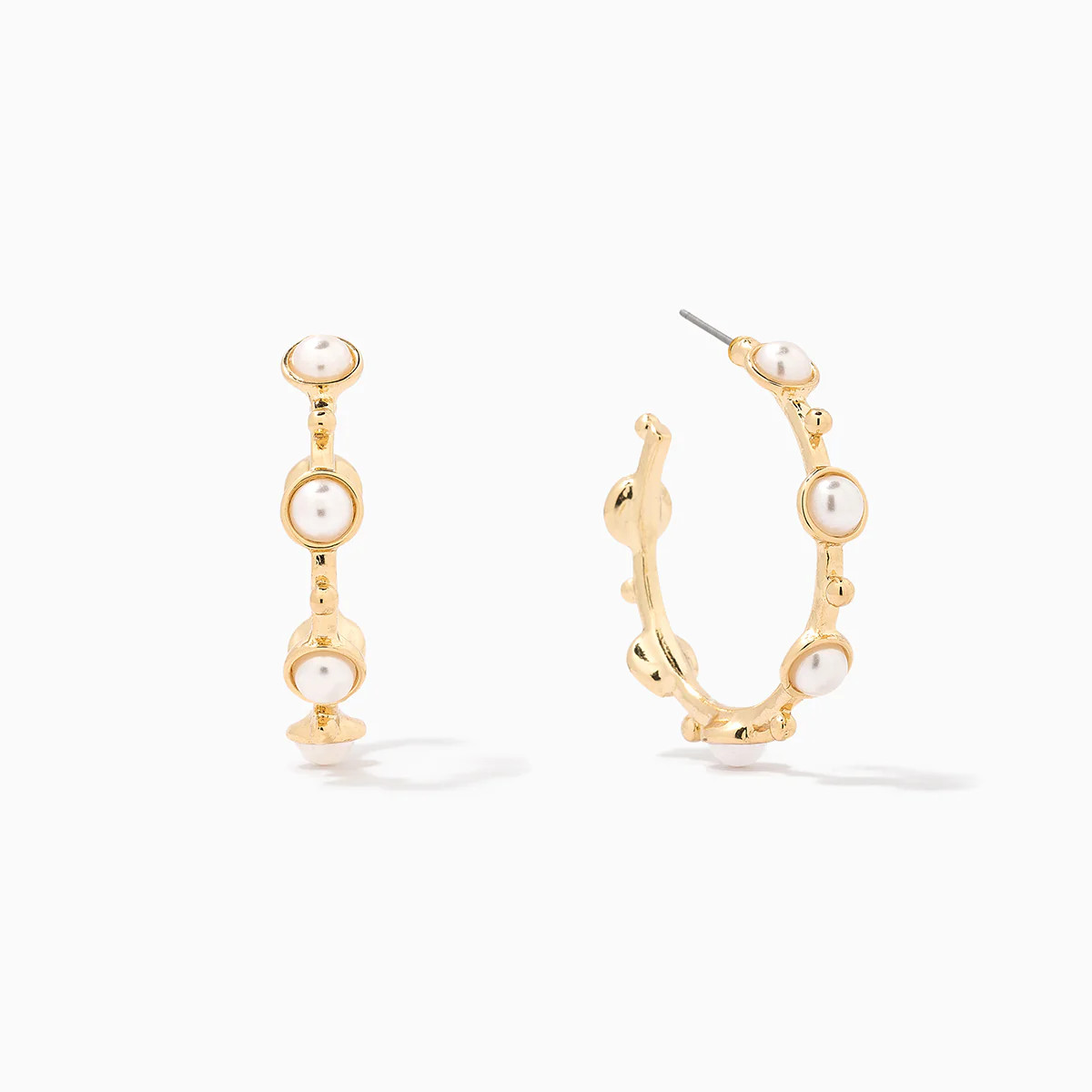Chic Pearl Hoop Earrings | Uncommon James